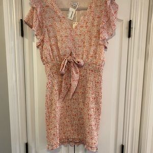 NWT! Pink floral smocked dress